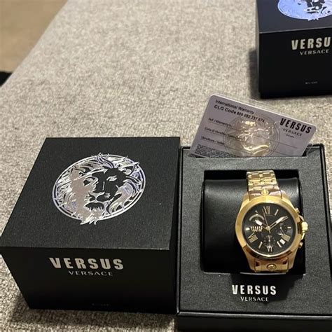 gold versus versace watch|Versace gold watch for men.